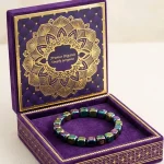 Fab Rainbow Hematite Aura Stone Peacock Blue Bracelet