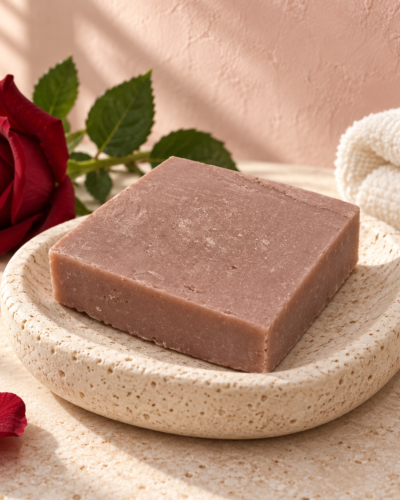 Red Rose & Rhassoul Clay Luxury Bath Soap