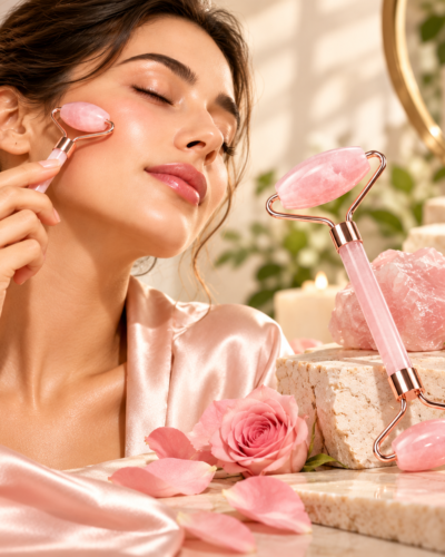Frumos Organic Rose Face Roller Massager