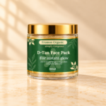 Frumos Organic D-Tan Face Pack — original green label jar with gold lid