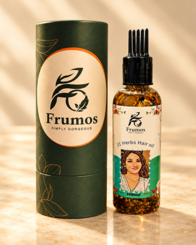 Frumos Organic 31 Herbs Hair Oil – Ayurvedic Hair Fall & Growth Oil (100ml)