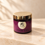 Frumos Organic Hair Gel – Natural Hold & Scalp-Friendly Styling Gel — original product in an ivory studio setting