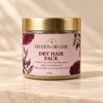 Frumos Organic Dry Hair Pack — original pink floral jar with gold lid